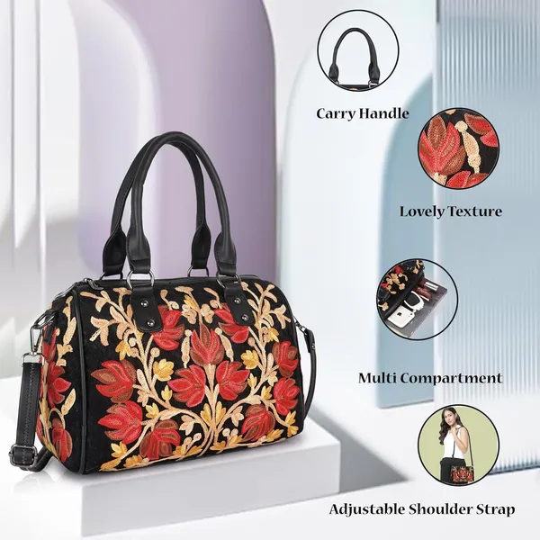Black_Floral_Embroidered_Shoulder_Handbag,_Faux_Leather_Handles,_Botanical_Pattern_For_Women