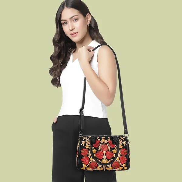 Black_Floral_Embroidered_Shoulder_Handbag,_Faux_Leather_Handles,_Botanical_Pattern_For_Women