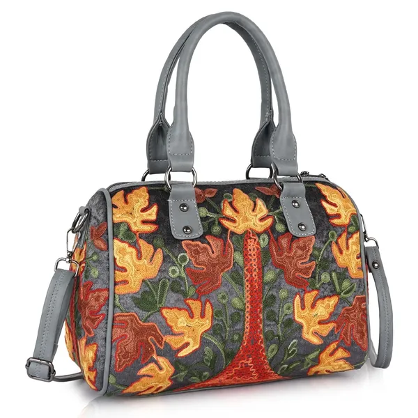 Green_Floral_Embroidered_Shoulder_Handbag,_Faux_Leather_Handles,_Botanical_Pattern_For_Women