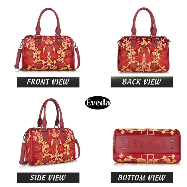 Maroon_Floral_Embroidered_Shoulder_Handbag,_Faux_Leather_Handles,_Botanical_Pattern_For_Women