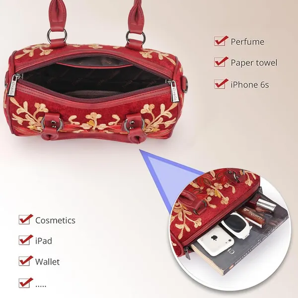 Maroon_Floral_Embroidered_Shoulder_Handbag,_Faux_Leather_Handles,_Botanical_Pattern_For_Women