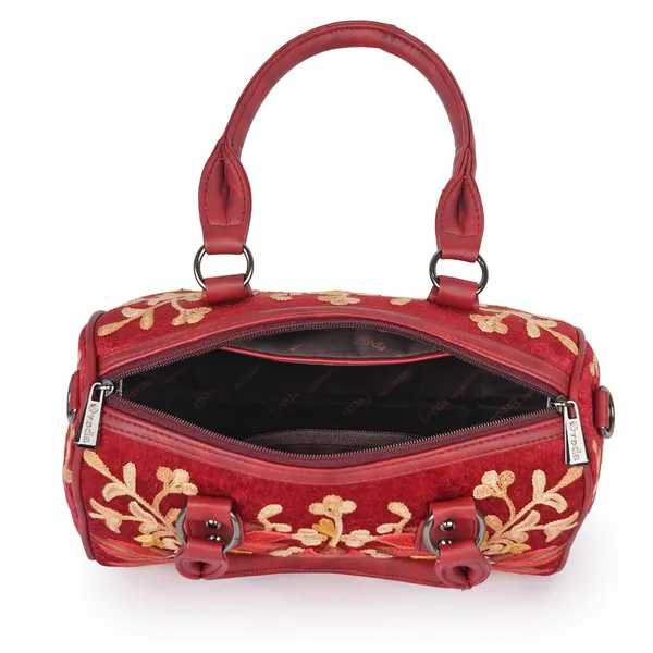 Maroon_Floral_Embroidered_Shoulder_Handbag,_Faux_Leather_Handles,_Botanical_Pattern_For_Women