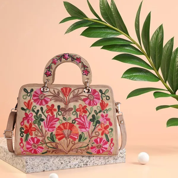 Beige___Leather_Classy_Gorgeous_Embroidered_Stylish_Design_Crossbody_Shoulder_Handbag_With_Embroidered_Handle_For_Women
