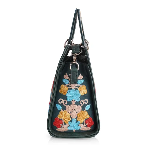 Green_Leather_Classy_Gorgeous_Embroidered_Stylish_Design_Crossbody_Shoulder_Handbag_With_Embroidered_Handle_For_Women
