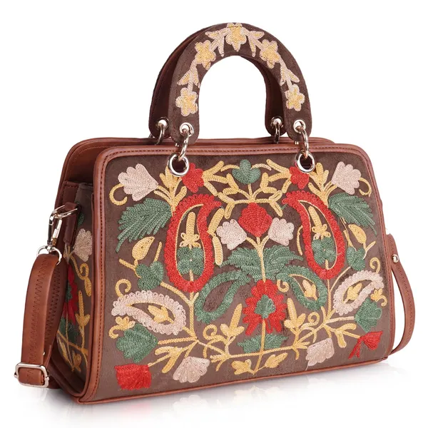 Tan___Leather_Classy_Gorgeous_Embroidered_Stylish_Design_Crossbody_Shoulder_Handbag_With_Embroidered_Handle_For_Women