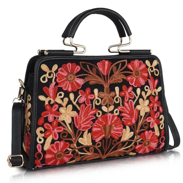 Black_Leather_Stylish_Trendy_Design_Shoulder_Crossbody_Hobo_Handbag_For_Women