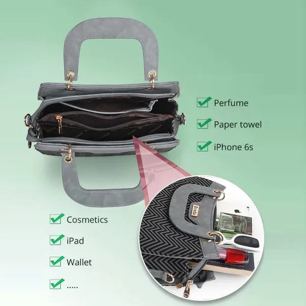 Grey_Leather'S_Hand_Bag_|_Ladies_Purse_|_Shoulder_Bag_For_Women
