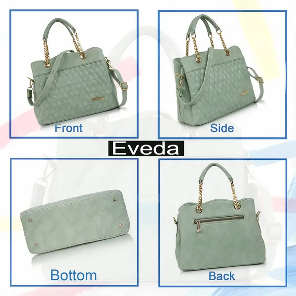 Sea_Green___Vegan_Leather_Classic_Chain_Strap_Top_Handle_Handheld_Shoulder_Crossbody_Water_Resistant_Handbag_For_Women