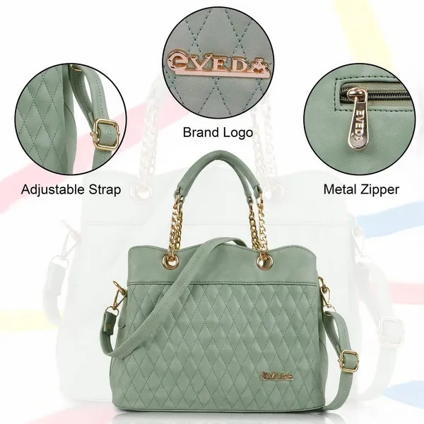 Sea_Green___Vegan_Leather_Classic_Chain_Strap_Top_Handle_Handheld_Shoulder_Crossbody_Water_Resistant_Handbag_For_Women