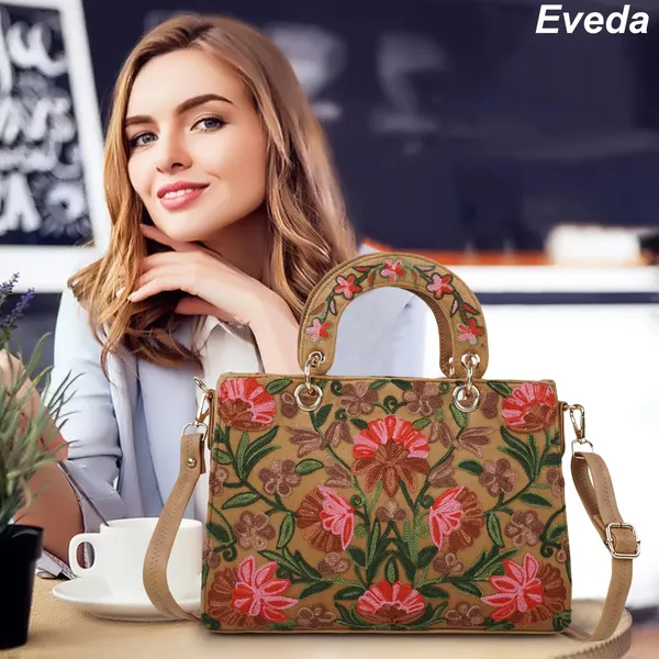 Beige_Leather_Gorgeous_Embroidery_Stylish_Design_Shoulder_Crossbody_Hobo_Handbag_For_Women