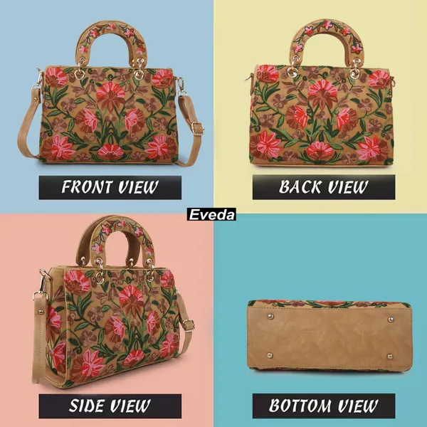 Beige_Leather_Gorgeous_Embroidery_Stylish_Design_Shoulder_Crossbody_Hobo_Handbag_For_Women