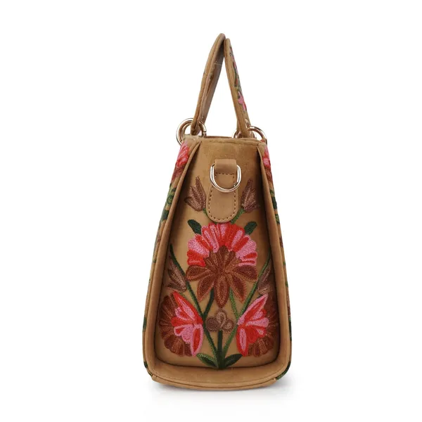 Beige_Leather_Gorgeous_Embroidery_Stylish_Design_Shoulder_Crossbody_Hobo_Handbag_For_Women