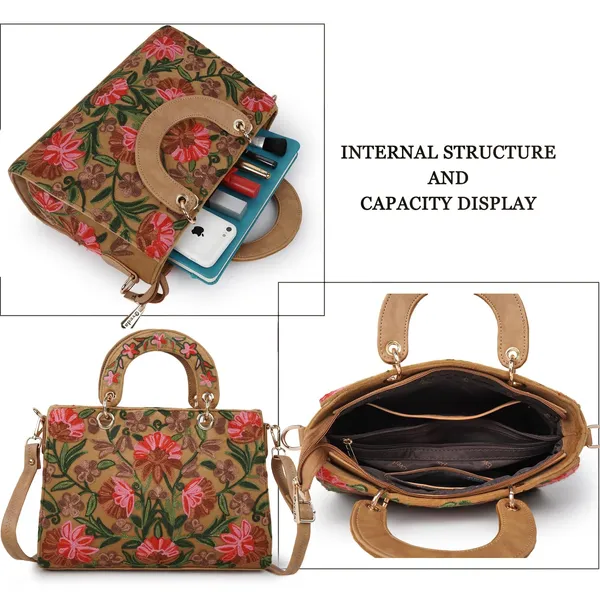 Beige_Leather_Gorgeous_Embroidery_Stylish_Design_Shoulder_Crossbody_Hobo_Handbag_For_Women