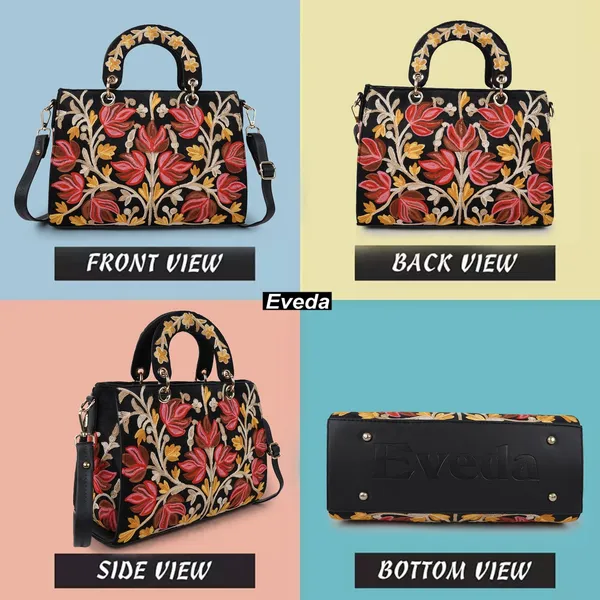 Black_Leather_Gorgeous_Embroidery_Stylish_Design_Shoulder_Crossbody_Hobo_Handbag_For_Women