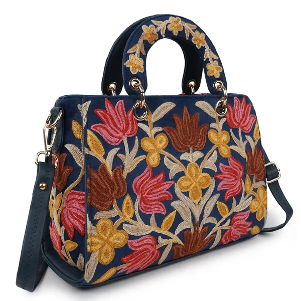 Blue___Leather_Gorgeous_Embroidery_Stylish_Design_Shoulder_Crossbody_Hobo_Handbag_For_Women