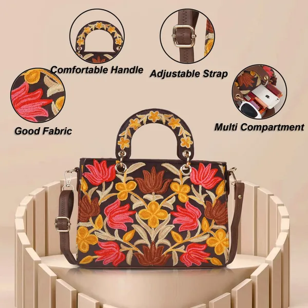 Brown_Leather_Gorgeous_Embroidery_Stylish_Design_Shoulder_Crossbody_Hobo_Handbag_For_Women