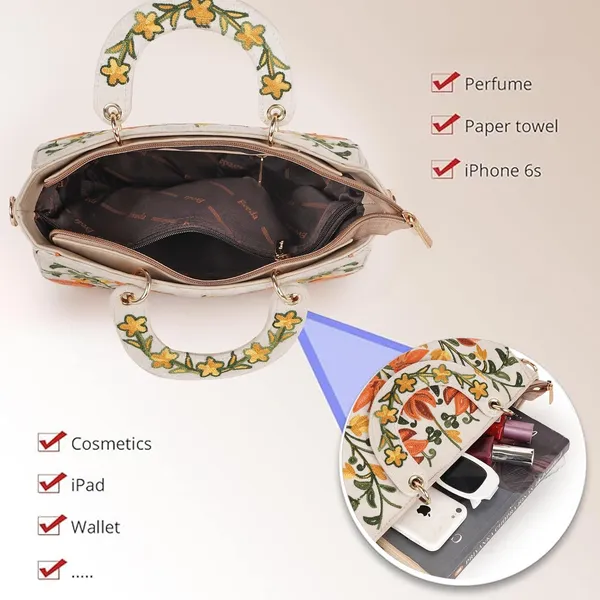 Cream_Leather_Gorgeous_Embroidery_Stylish_Design_Shoulder_Crossbody_Hobo_Handbag_For_Women