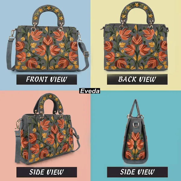 Grey_Leather_Gorgeous_Embroidery_Stylish_Design_Shoulder_Crossbody_Hobo_Handbag_For_Women