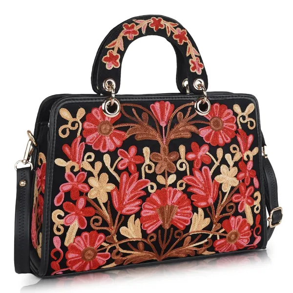 Black___Leather_Classy_Gorgeous_Embroidered_Stylish_Design_Crossbody_Shoulder_Handbag_With_Embroidered_Handle_For_Women