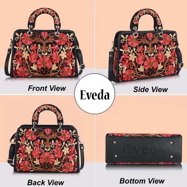 Black___Leather_Classy_Gorgeous_Embroidered_Stylish_Design_Crossbody_Shoulder_Handbag_With_Embroidered_Handle_For_Women