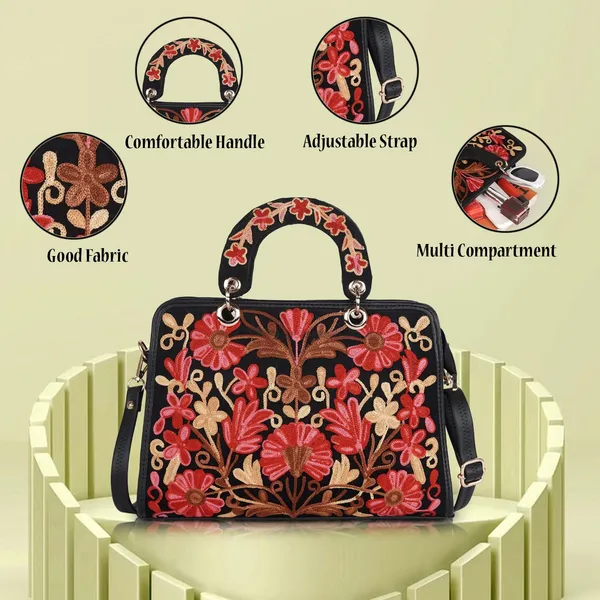 Black___Leather_Classy_Gorgeous_Embroidered_Stylish_Design_Crossbody_Shoulder_Handbag_With_Embroidered_Handle_For_Women