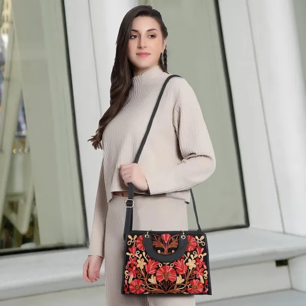Black___Leather_Classy_Gorgeous_Embroidered_Stylish_Design_Crossbody_Shoulder_Handbag_With_Embroidered_Handle_For_Women