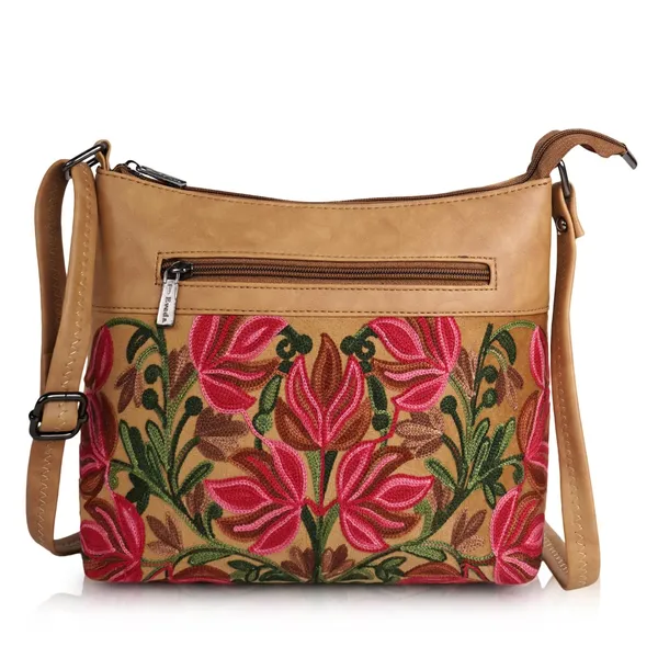 Beige_Leather_Gorgeous_Embroidered_Stylish_Design_Shoulder_Crossbody_Side_Sling_Bag_For_Women