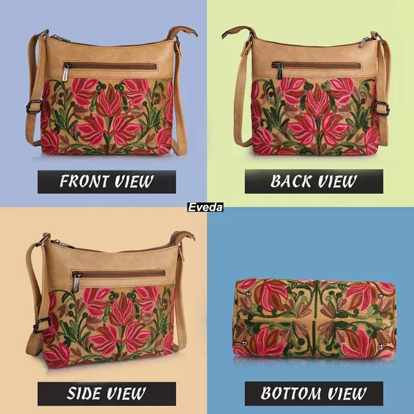 Beige_Leather_Gorgeous_Embroidered_Stylish_Design_Shoulder_Crossbody_Side_Sling_Bag_For_Women