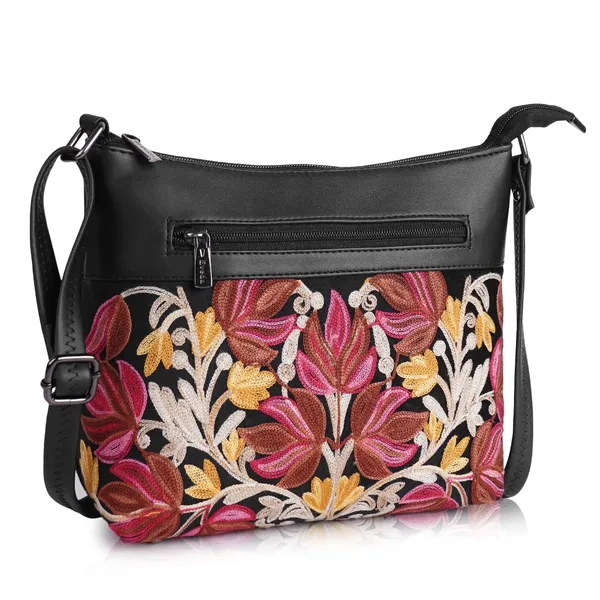 Black_Leather_Gorgeous_Embroidered_Stylish_Design_Shoulder_Crossbody_Side_Sling_Bag_For_Women