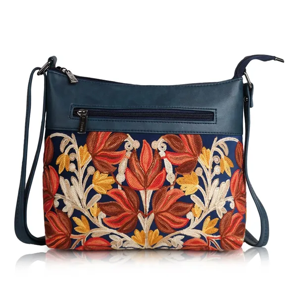 Blue_Leather_Gorgeous_Embroidered_Stylish_Design_Shoulder_Crossbody_Side_Sling_Bag_For_Women