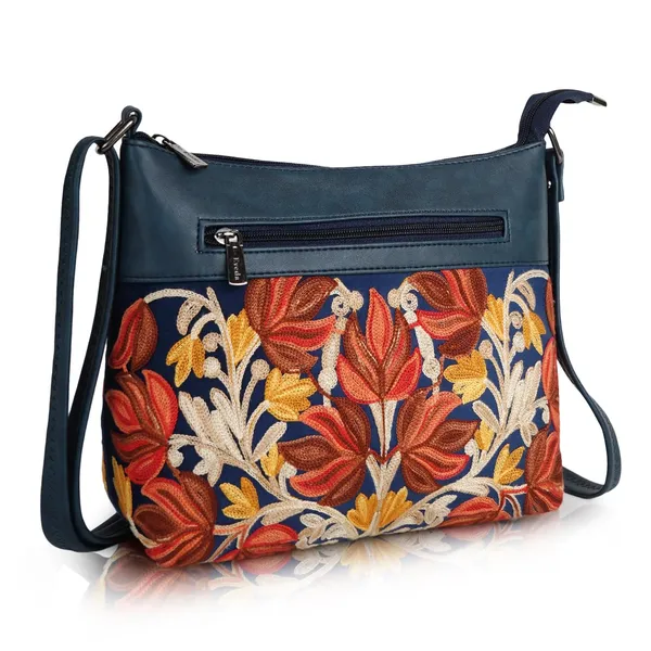 Blue_Leather_Gorgeous_Embroidered_Stylish_Design_Shoulder_Crossbody_Side_Sling_Bag_For_Women