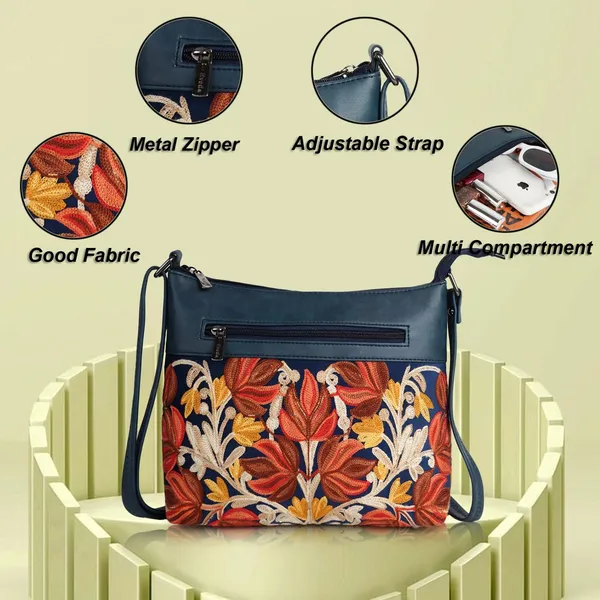 Blue_Leather_Gorgeous_Embroidered_Stylish_Design_Shoulder_Crossbody_Side_Sling_Bag_For_Women