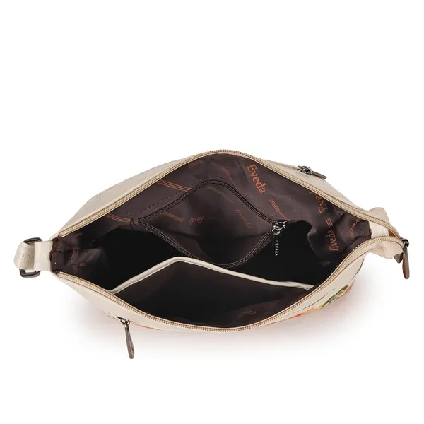 Cream__Leather_Gorgeous_Embroidered_Stylish_Design_Shoulder_Crossbody_Side_Sling_Bag_For_Women