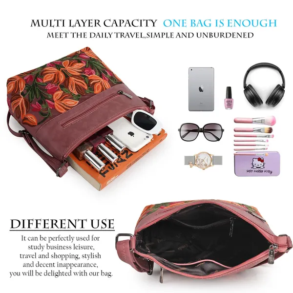 Pink_Leather_Gorgeous_Embroidered_Stylish_Design_Shoulder_Crossbody_Side_Sling_Bag_For_Women
