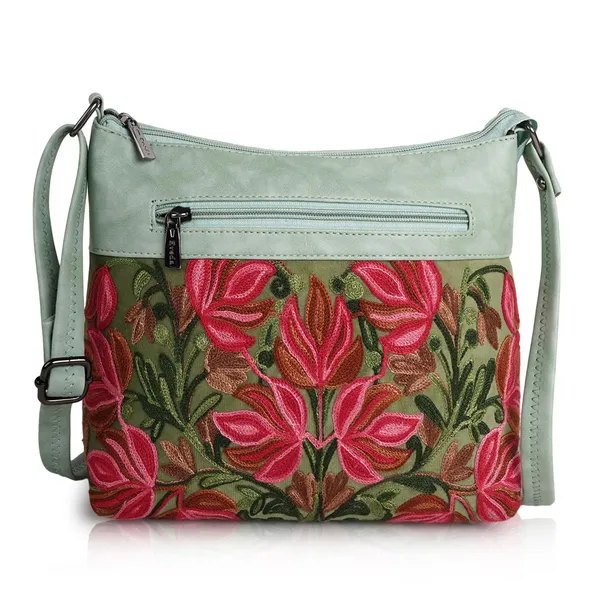 Sea_Green_Leather_Gorgeous_Embroidered_Stylish_Design_Shoulder_Crossbody_Side_Sling_Bag_For_Women