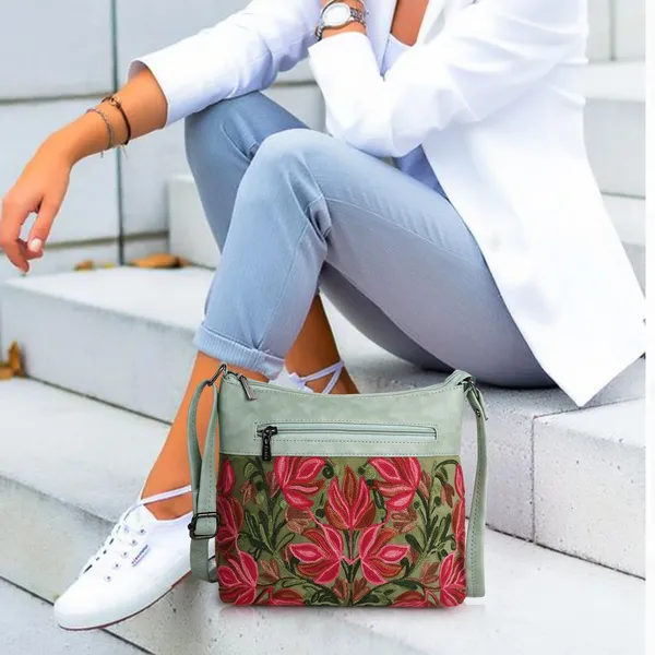 Sea_Green_Leather_Gorgeous_Embroidered_Stylish_Design_Shoulder_Crossbody_Side_Sling_Bag_For_Women