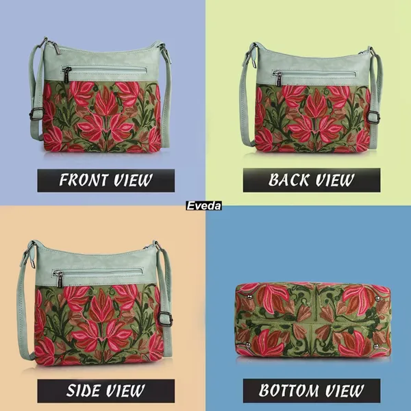 Sea_Green_Leather_Gorgeous_Embroidered_Stylish_Design_Shoulder_Crossbody_Side_Sling_Bag_For_Women