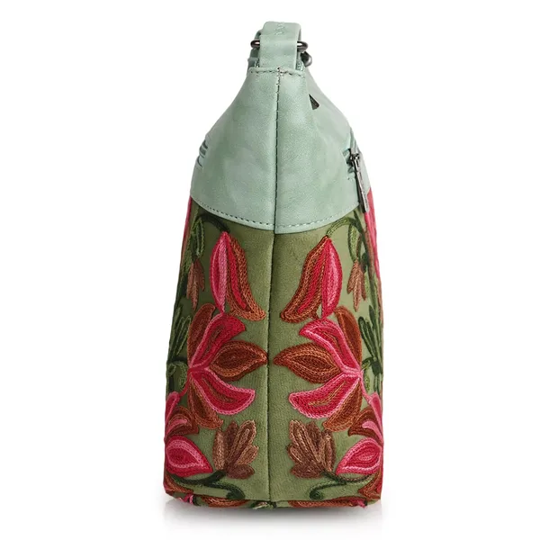 Sea_Green_Leather_Gorgeous_Embroidered_Stylish_Design_Shoulder_Crossbody_Side_Sling_Bag_For_Women