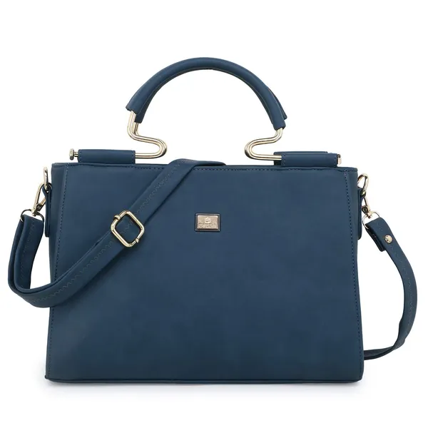 Blue___Leather_Fancy_Medium_Satchel_Crossbody_Bag_Purse_Handbag_For_Women