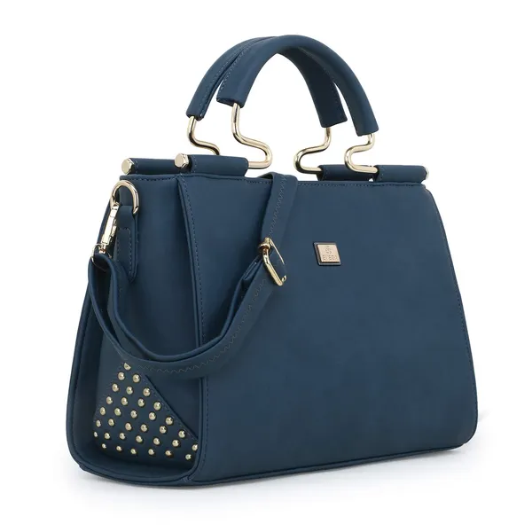 Blue___Leather_Fancy_Medium_Satchel_Crossbody_Bag_Purse_Handbag_For_Women