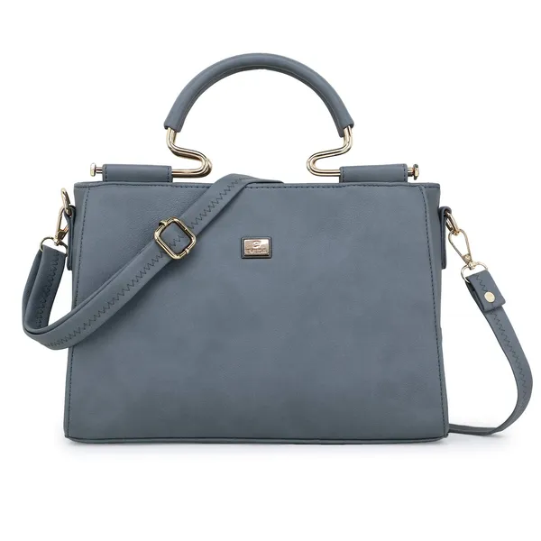 Grey___Leather_Fancy_Medium_Satchel_Crossbody_Bag_Purse_Handbag_For_Women