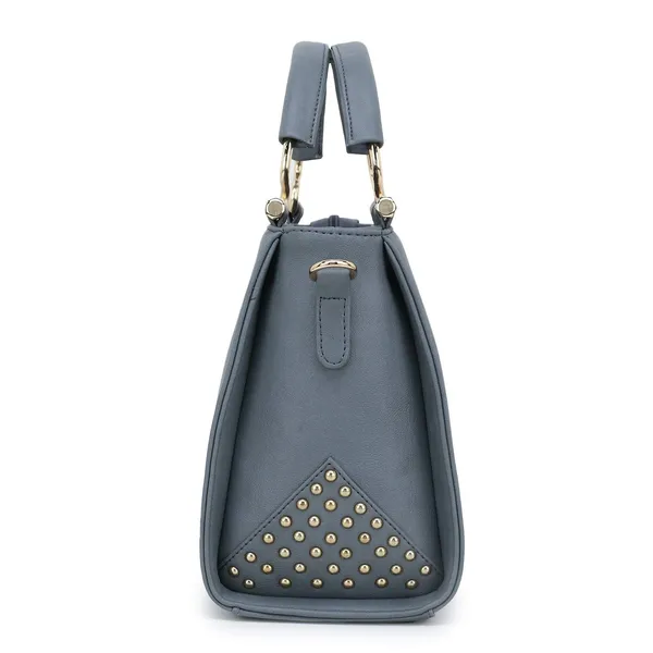Grey___Leather_Fancy_Medium_Satchel_Crossbody_Bag_Purse_Handbag_For_Women