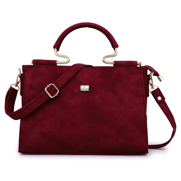 Maroon___Leather_Fancy_Medium_Satchel_Crossbody_Bag_Purse_Handbag_For_Women