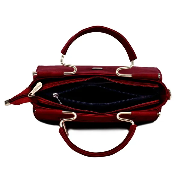 Maroon___Leather_Fancy_Medium_Satchel_Crossbody_Bag_Purse_Handbag_For_Women