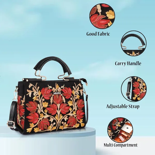 VELUCIA_Floral_Embroidered_Handbag,_Floral_Leather_Handle_and_Strap_(Black)