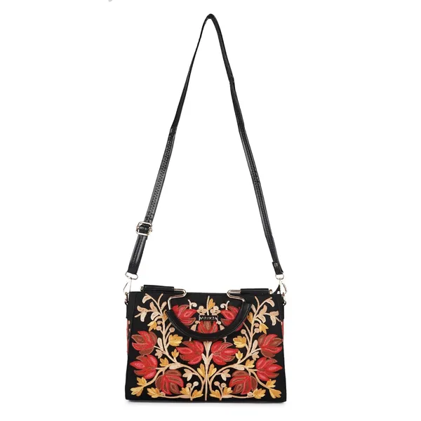 VELUCIA_Floral_Embroidered_Handbag,_Floral_Leather_Handle_and_Strap_(Black)
