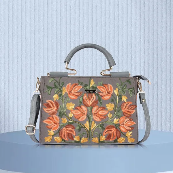 VELUCIA_Floral_Embroidered_Handbag,_Floral_Leather_Handle_and_Strap_(Grey)