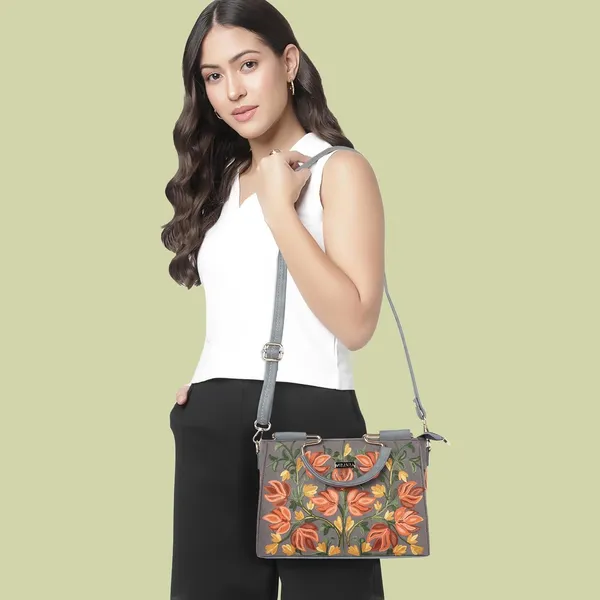 VELUCIA_Floral_Embroidered_Handbag,_Floral_Leather_Handle_and_Strap_(Grey)