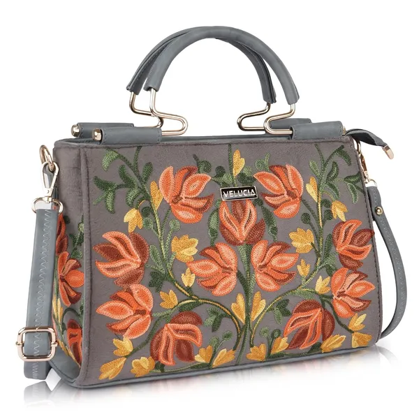 VELUCIA_Floral_Embroidered_Handbag,_Floral_Leather_Handle_and_Strap_(Grey)