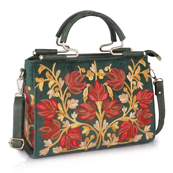 VELUCIA_Floral_Embroidered_Handbag,_Floral_Leather_Handle_and_Strap_(Olive)